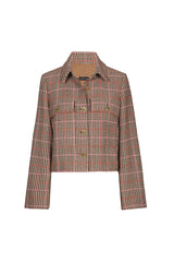 SHORT PRINCE OF WALES CHECK JACKET