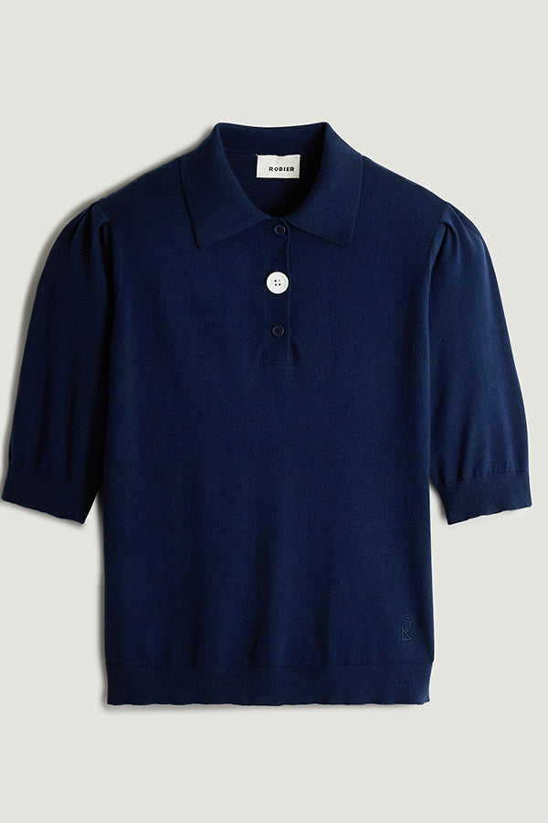 COTTON BLEND SHORT-SLEEVE POLO SHIRT