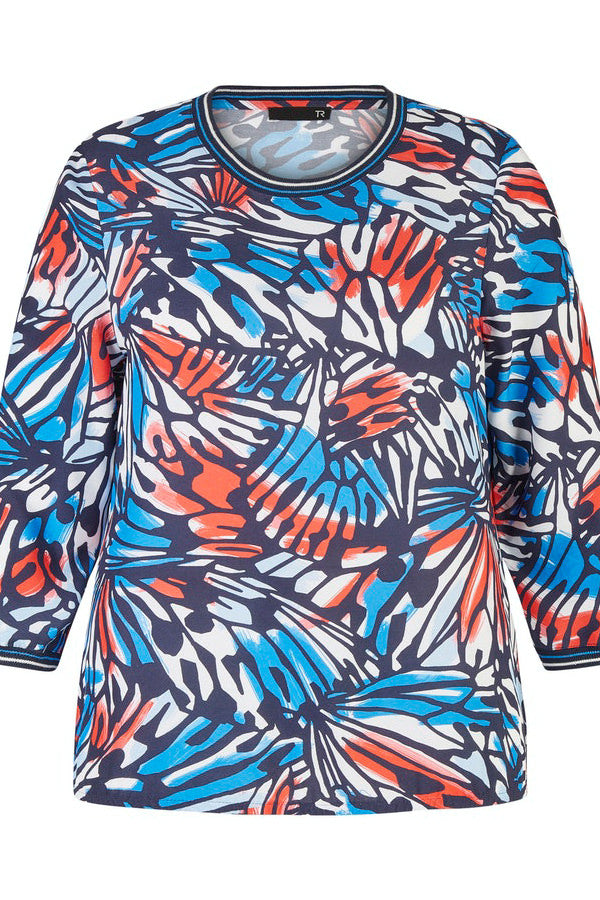 ALLOVER BUTTERFLY PRINT BLOUSE