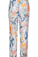 ORANGE FLORAL PRINT TROUSERS