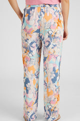 ORANGE FLORAL PRINT TROUSERS