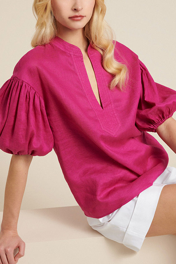 BOTANICA LINEN BLOUSE