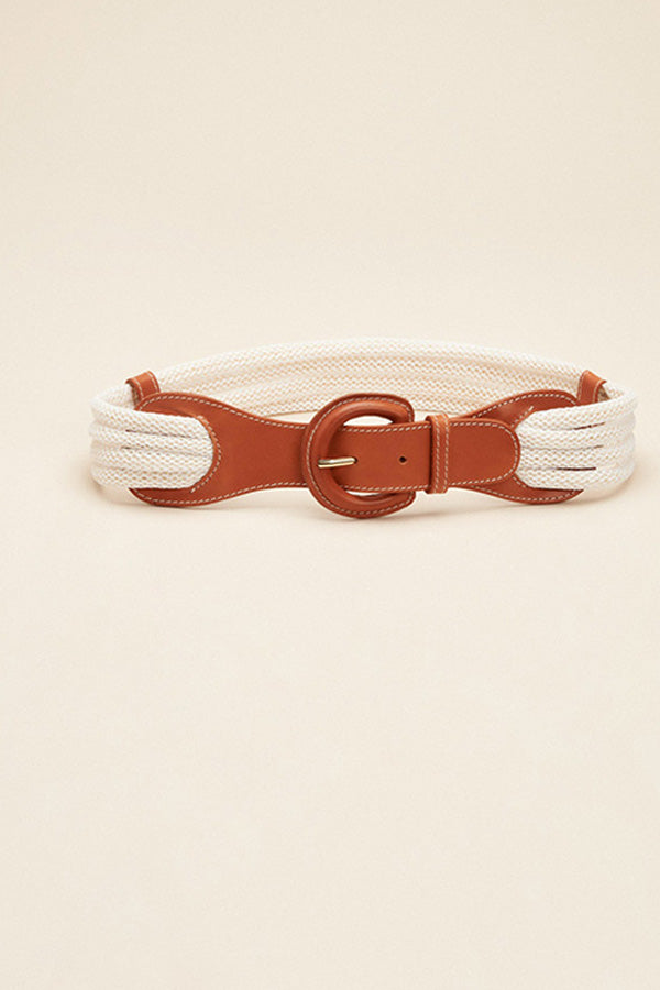 DALABA FABRIC AND LEATHER BELT
