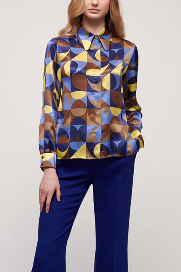 LOCALE OPTICAL EFFECT PRINT SHIRT