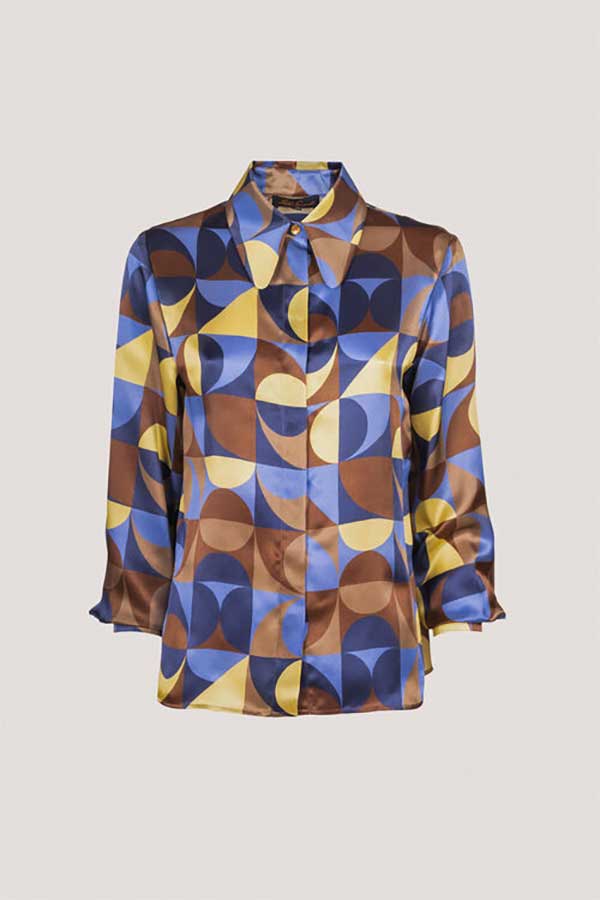 LOCALE OPTICAL EFFECT PRINT SHIRT