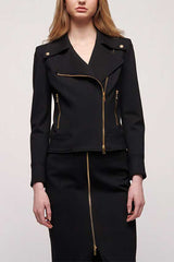 SEBON ZIPPED BIKER JACKET