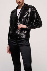 STRATEGA SEQUIN COVERED JACKET