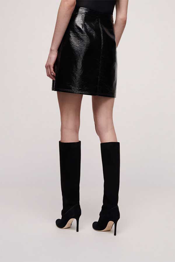 FULMINE FAUX PATENT LEATHER MINISKIRT