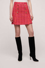 FRIABILE FLARED WOVEN MINI SKIRT