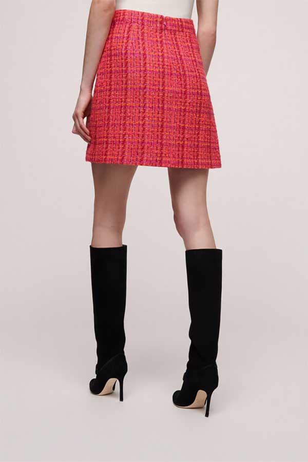 FRIABILE FLARED WOVEN MINI SKIRT