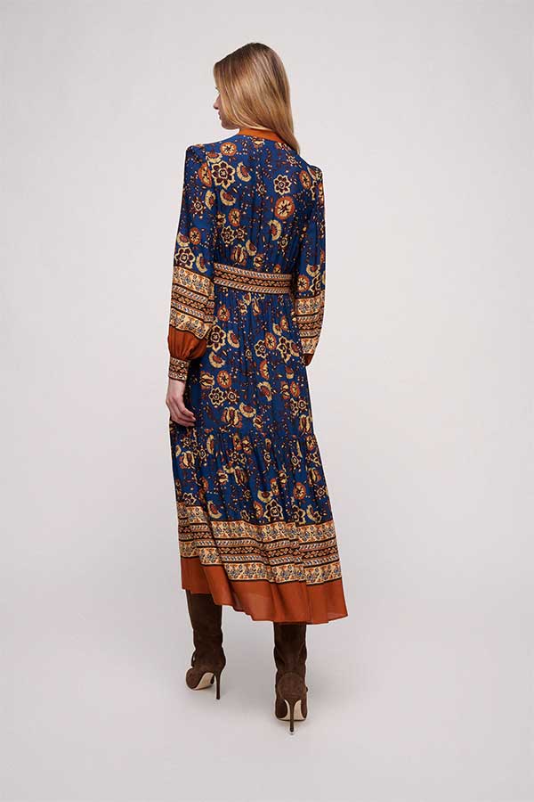 GEIS BLUE LONG KAFTAN STYLE DRESS