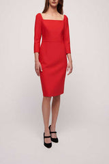 GRAMMO RED SHEATH DRESS