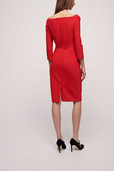 GRAMMO RED SHEATH DRESS