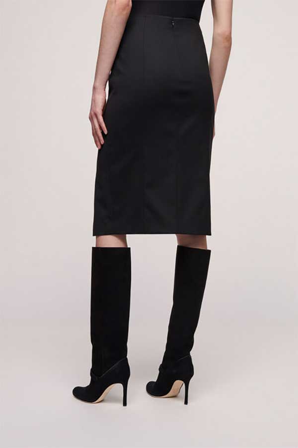 FURBIZIA SIDE SLIT PENCIL SKIRT