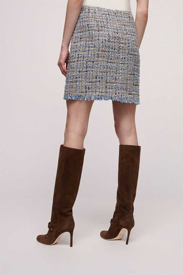 FEDINA FRINGED WOVEN MINI SKIRT