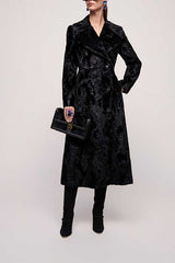 SFIZIOSO FAUX FUR REDINGOTE-STYLE COAT