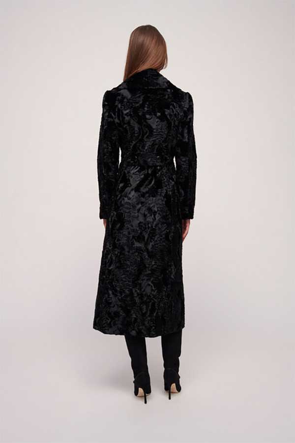 SFIZIOSO FAUX FUR REDINGOTE-STYLE COAT