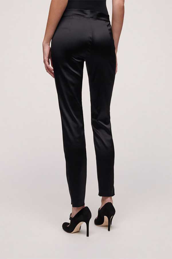 ORNAMENTO SHINY STRAIGHT ELEGANT TROUSERS