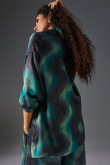 TIE & DYE SATIN OVERSIZED SHIRT