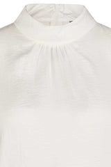 WHITE HIGH NECK BLOUSE