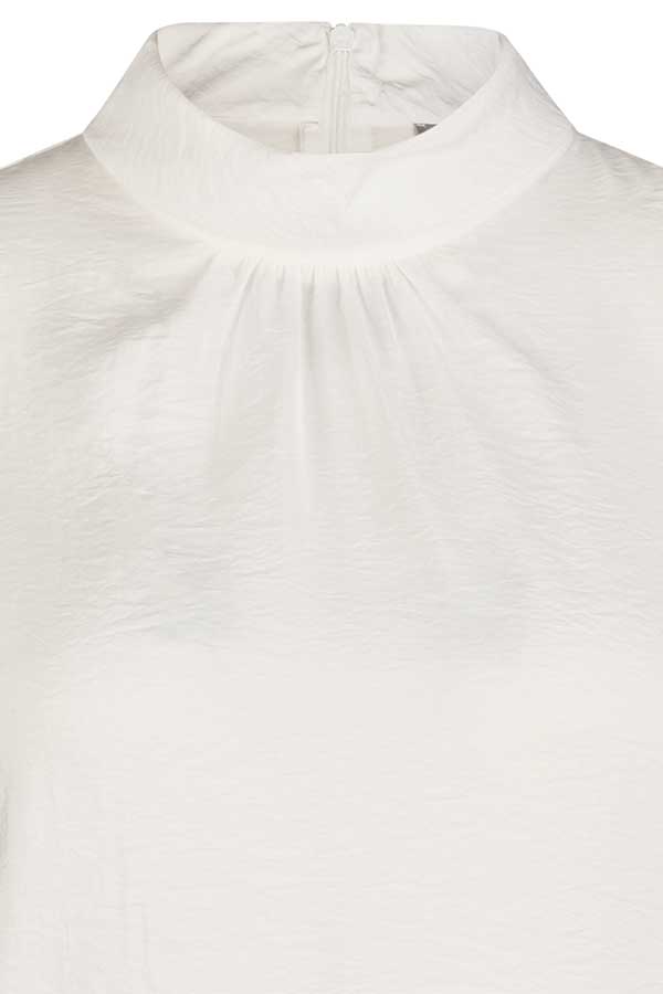 WHITE HIGH NECK BLOUSE