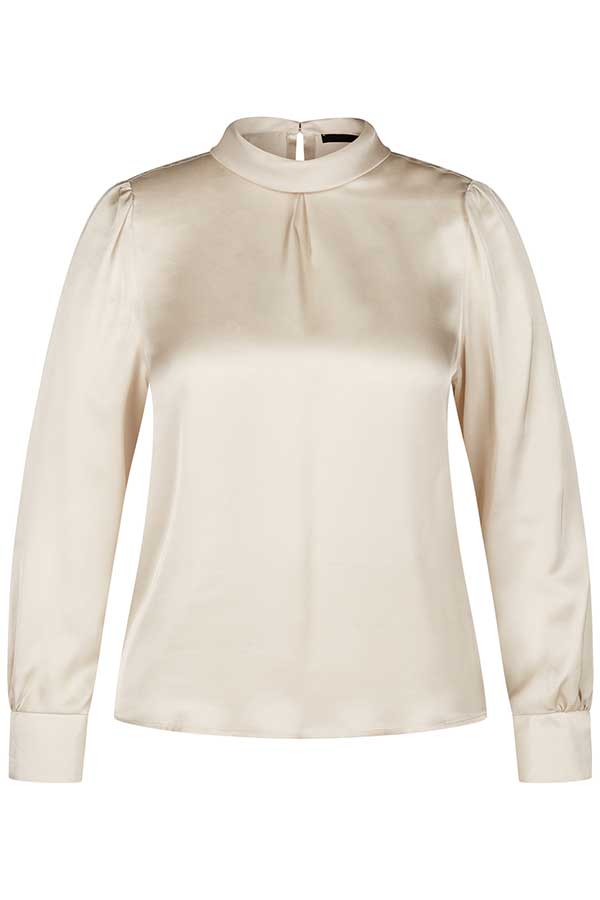 IVORY CLOSED LONG SLEEVE BLOUSE