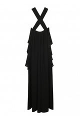 LOOSE PLEATED MAXI GALA DRESS