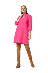 HOT PINK STRAIGHT-FIT DRESS