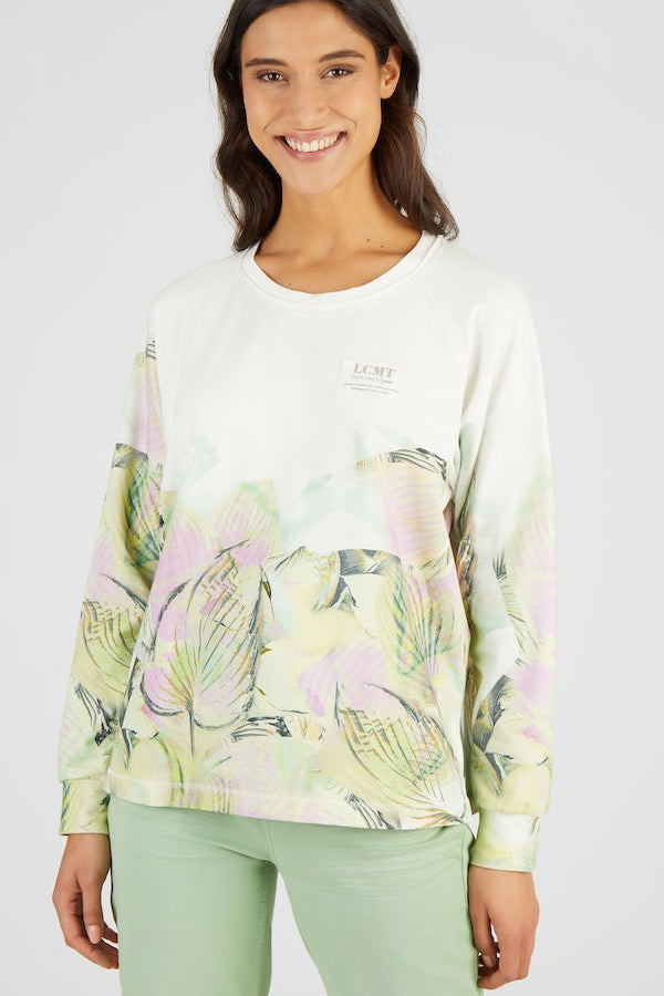 BIG LEAF PRINT SWEATSHIRT