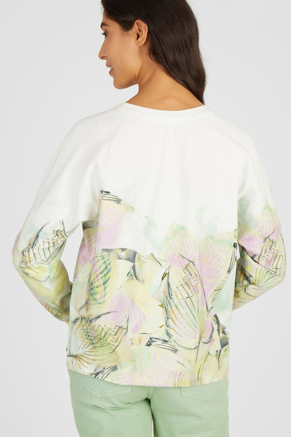 BIG LEAF PRINT SWEATSHIRT