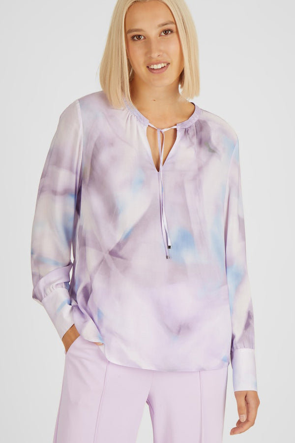 LAVENDER ABSTRACT PRINT BLOUSE