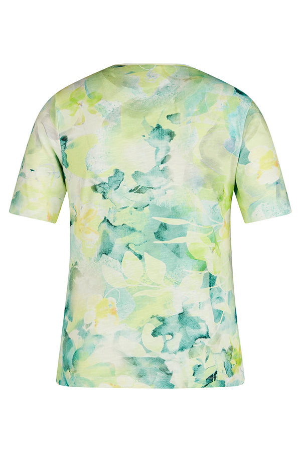 MINT GREEN ALLOVER PRINT T-SHIRT