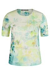 MINT GREEN ALLOVER PRINT T-SHIRT