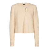 BEIGE ASYMETRICAL CLOSURE CARDIGAN