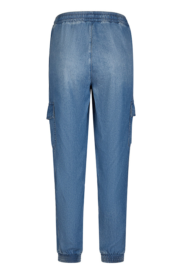 BLUE DENIM CARGO TROUSER