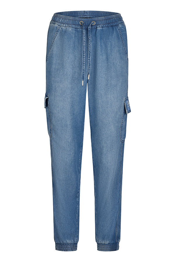 BLUE DENIM CARGO TROUSER