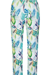 PASTEL ALLOVER LEAF PRINT TROUSERS