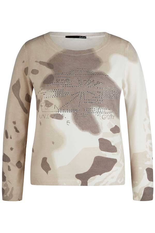 STUDDED TIE-DYE EFFECT PULLOVER