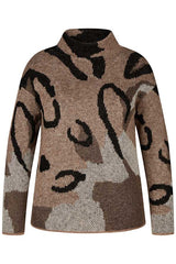 LEOPARD PRINT CREWNECK PULLOVER