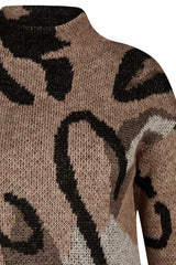 LEOPARD PRINT CREWNECK PULLOVER