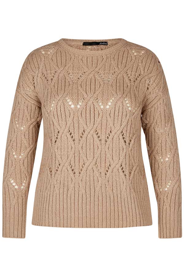 POINTELLE KNIT CREWNECK PULLOVER