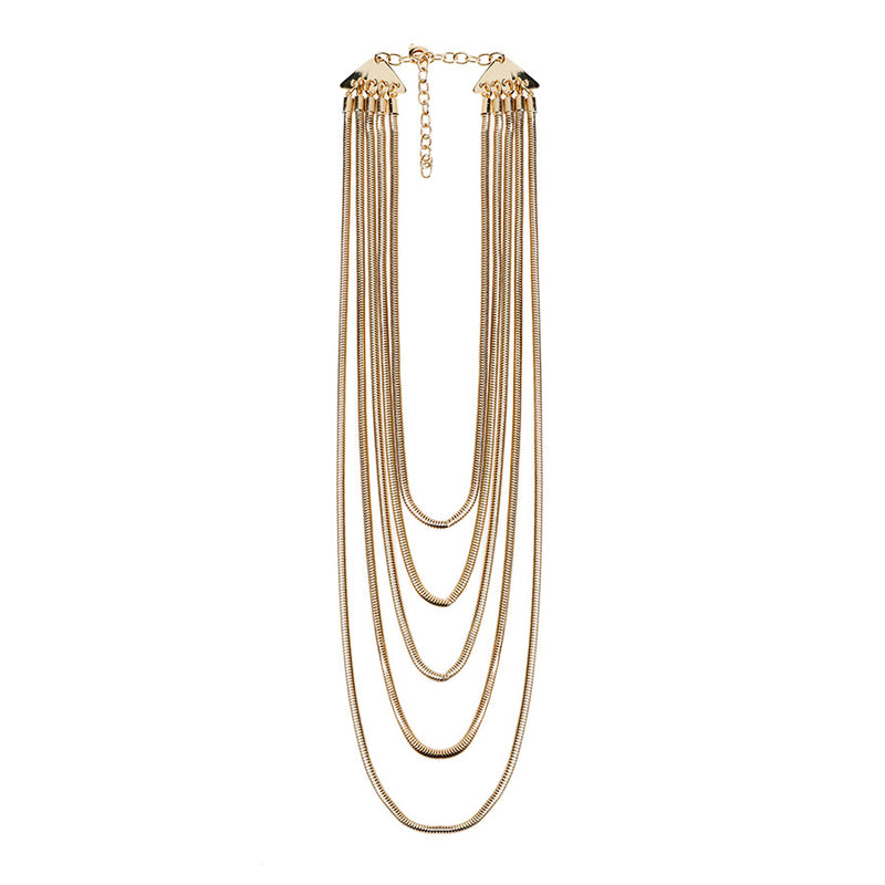 MULTILAYER CHAINS GOLD NECKLACE