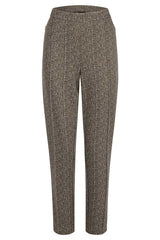 BROWN TWEED-LIKE TROUSERS