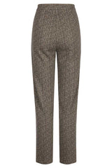 BROWN TWEED-LIKE TROUSERS