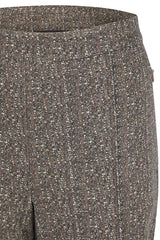 BROWN TWEED-LIKE TROUSERS