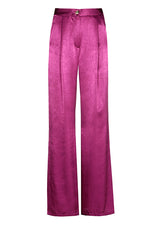 MAGENTA LOOSE-FIT SHINY TROUSERS