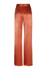 AMBER LOOSE WIDE SHINY TROUSERS