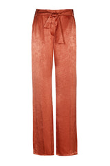 AMBER LOOSE WIDE SHINY TROUSERS