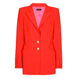 RED FEMININE SUIT BLAZER