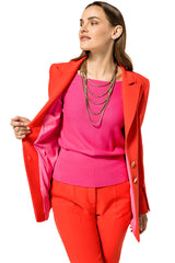 RED FEMININE SUIT BLAZER